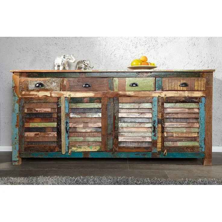 riess-ambiente Sideboard JAKARTA 160cm bunt, recyceltes Massivholz · mit 4 Schubladen · Kommode · Wohnzimmer – Bild 3