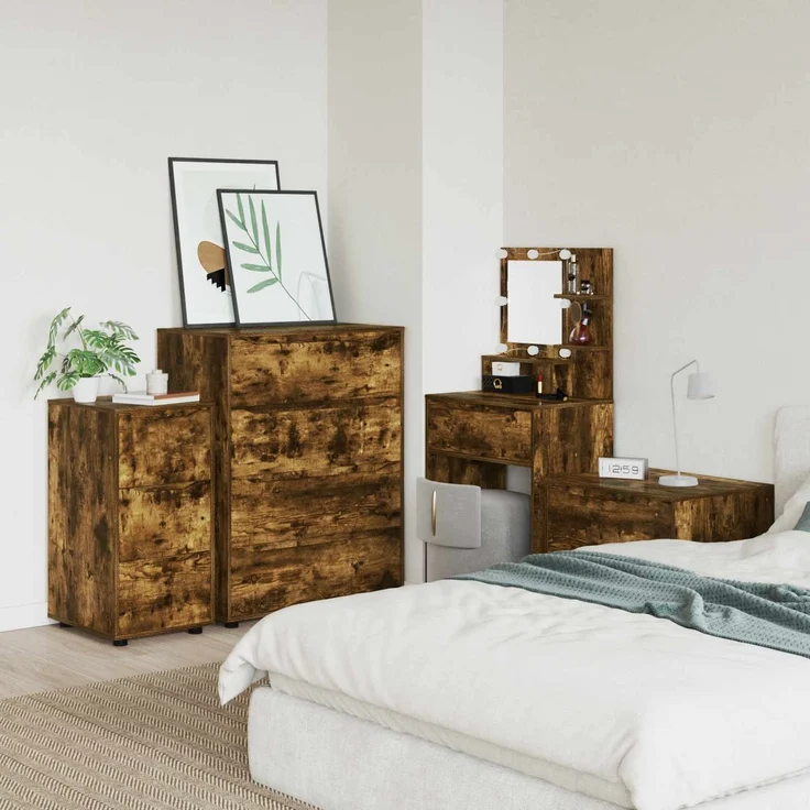 vidaXL Aufbewahrungsschrank 40 x 48 x 81 cm Holzwerkstoff Räuchereiche 888872 – Bild 6