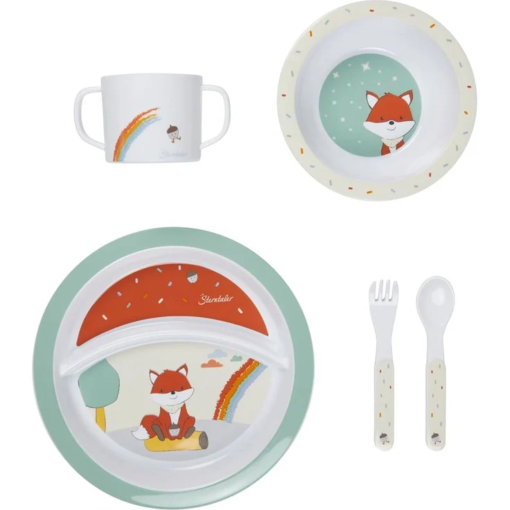 Sterntaler® Kindergeschirr-Set Fuchs Filou, rund (5-tlg), Polypropylen – Bild 3