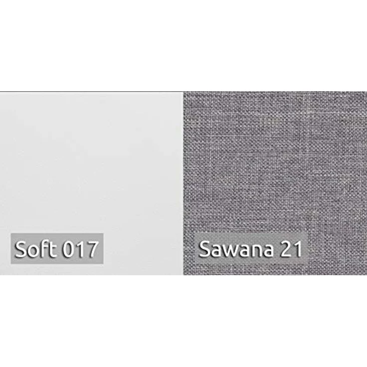 Ecksofa Divo mit Schlaffunktion, Bettkasten und einstellbare Kopfstützen (Weiß + Grau (Soft 017 + Sawana 21), Ecksofa Links) – Bild 6