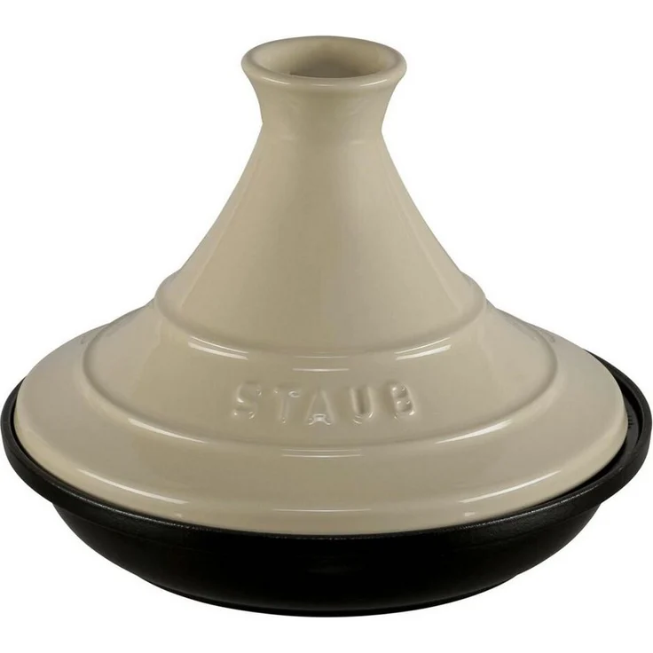Staub Tajine 20cm rund cream, Gusseisen Auflaufformen + Bräter – Bild 3