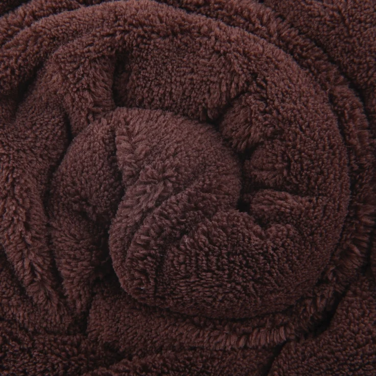 Kuscheldecke supersofte Tagesdecke vielseitig verwendbare Microfaser-Decke, flauschig und anschmiegsam in vielen verschiedenen modischen Farben erhältlich (braun - schokobraun / 220x240 cm) – Bild 5