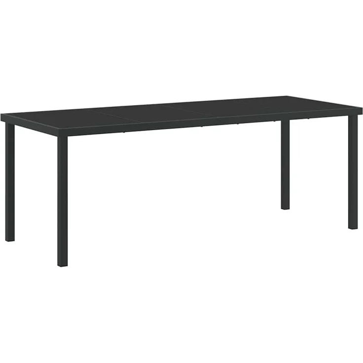 vidaXL Gartentisch Schwarz 200 x 80 x 73 cm Metall 42010315 – Bild 2