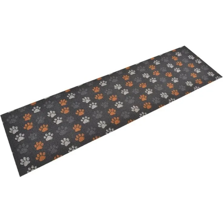 vidaXL Küchenteppich Waschbar Pfoten 45x150 cm Samt 136573