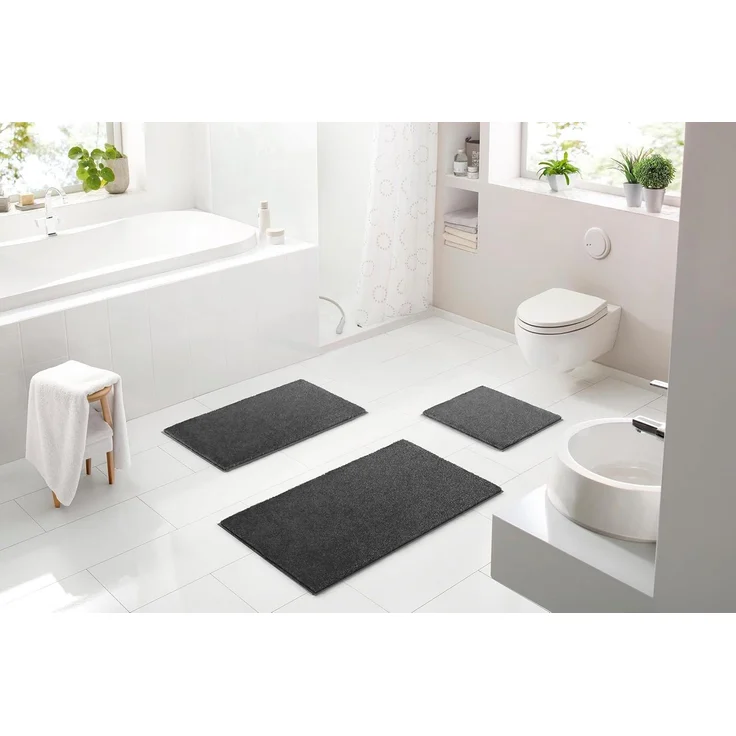 Linea Due Roman Badteppich 60x90 cm anthrazit – Bild 2