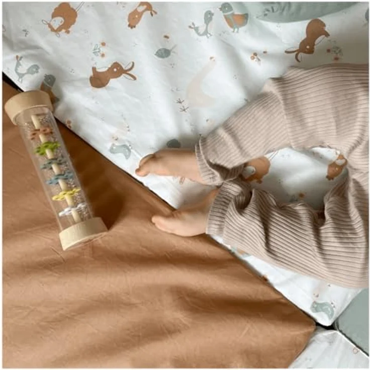 TINÉO - Krabbeldecke – Aktivitätsmatte – Spielteppich für Babys – Motorikmatte – Bodenmatte für Babys – Multifunktional 3-in-1 – 120x120 cm, Little Farmer – Bild 5