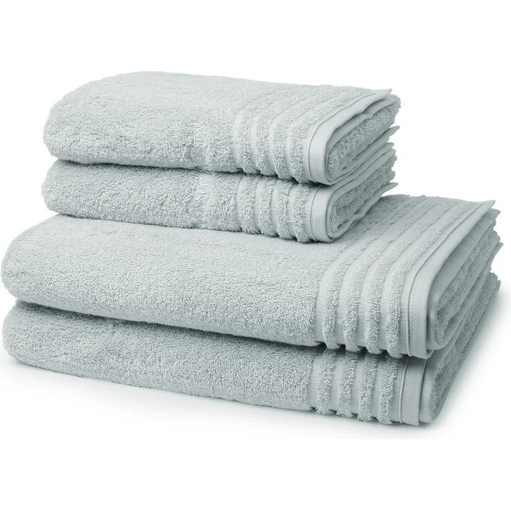 Vossen Vienna Style Supersoft 4 tlg. Frottier-Set - 2 X Handtuch (50 X 100cm), 2 X Duschtuch (67 X 140cm) - 620 g/m2 - Light grey – Bild 3
