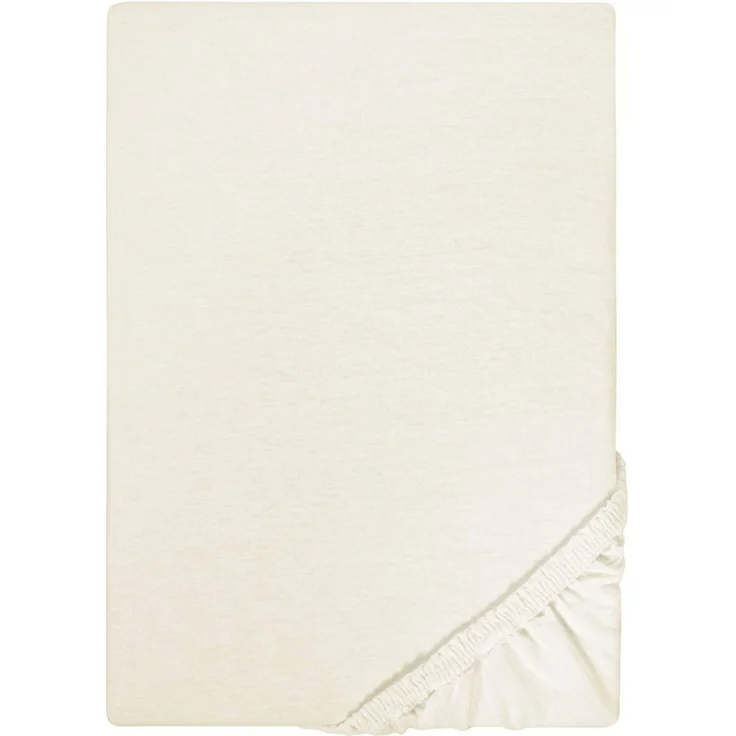 Castell Jersey-Stretch-Spannbetttuch 0077113, natur, 1x 90x190 cm - 100x200 cm – Bild 1