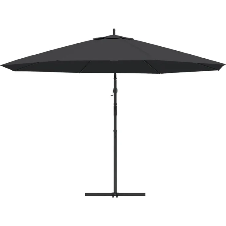 vidaXL Ampelschirm mit Aluminium-Mast 350 cm Schwarz 47130 – Bild 5