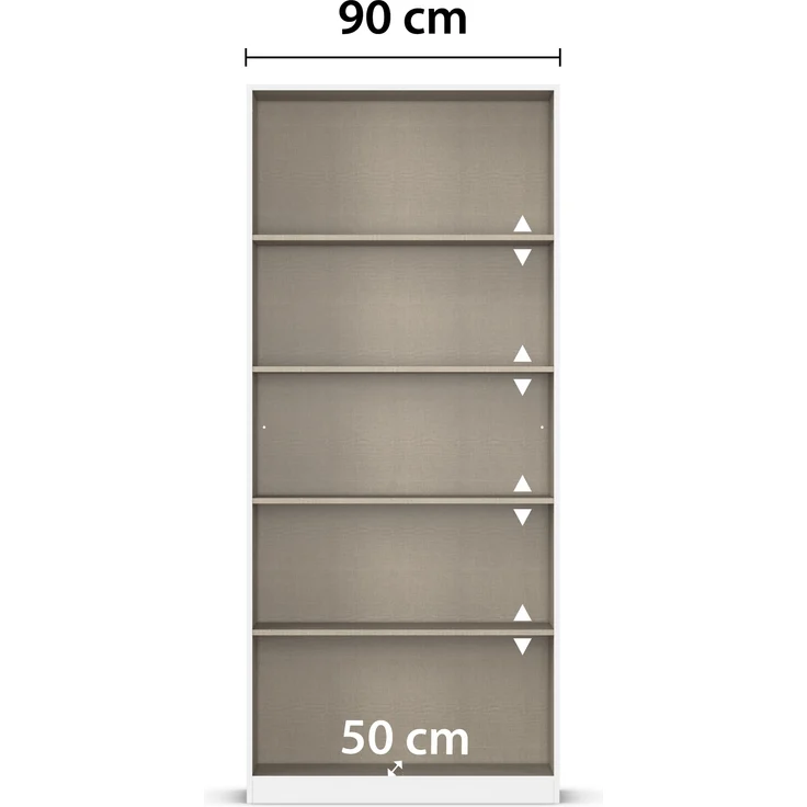 rauch Allrounder, Garderobenschrank, Mehrzweckschrank, 2-türig, mit 4 Einlegeböden, Farbe Weiß/Eiche Artisan, BxHxT 91x210x41cm – Bild 8