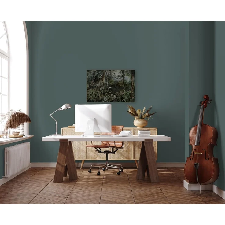 Dschungel Leinwandbild Grün 90x60 DD120393 Keilrahmen Wandbild Leinwand Urwald – Bild 1