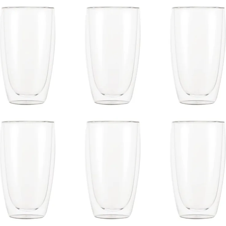 Bodum Pavina set Set 0 45 l Transparent Glas Silikon Universal 6 Stück(e)