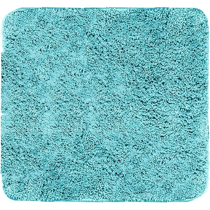 Brandsseller Badezimmerteppich 50x50 cm Badvorleger Badematte Badteppich quadratisch Chenille rutschfest saugstark maschinenwaschbar - Türkis – Bild 1