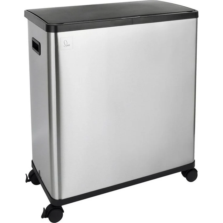 SVITA Mülltrennsystem, Herausnehmbare Inneneimer, 3 Fächer, Sensor, Soft-Close, 54L, Silber – Bild 1
