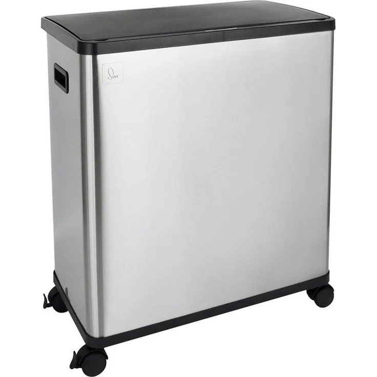 SVITA Mülltrennsystem, Herausnehmbare Inneneimer, 3 Fächer, Sensor, Soft-Close, 54L, Silber