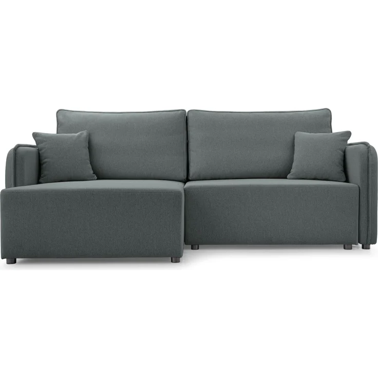 Selsey 'Kassian' Ecksofa mit Schlaffunktion und Bettkasten, grau, links – Bild 5