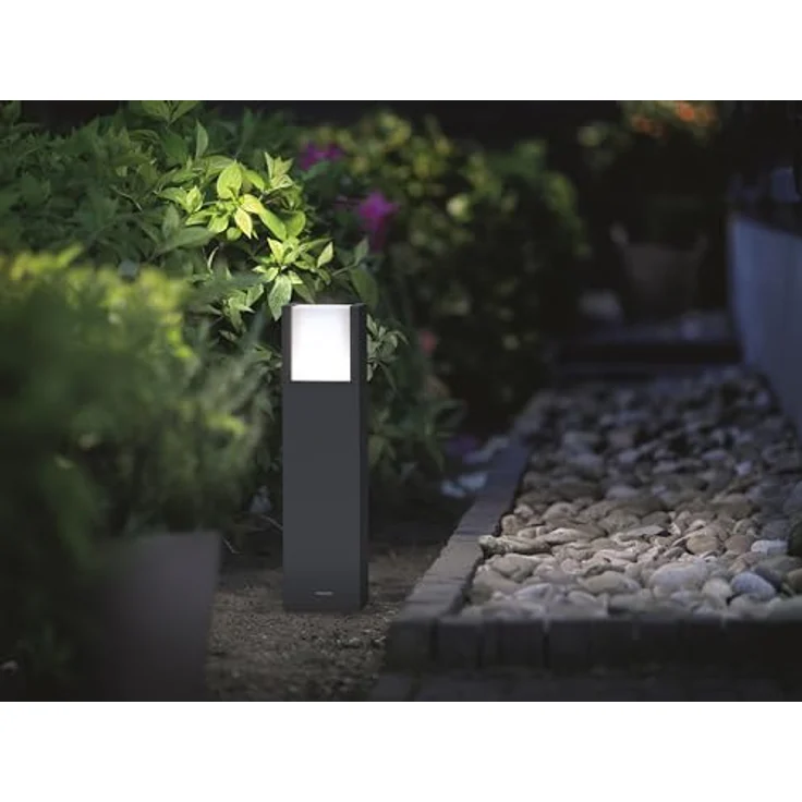 Philips Arbour Sockelleuchten für den Außenbereich, 6 W, 4000 K Kaltweiß, wasserbeständig, anthrazit, IP44 wetterfest – Bild 5
