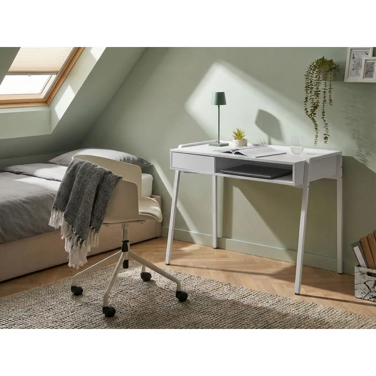 Schreibtisch KOFOTEN Weiß 107 cm 48 cm – Bild 3