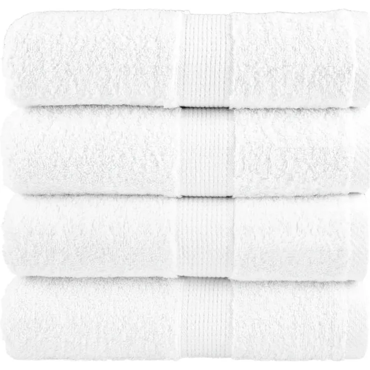 vidaXL Premium-Waschtücher SOLUND 4 Stk. Weiß 30x30 cm 600 g/m² 137117