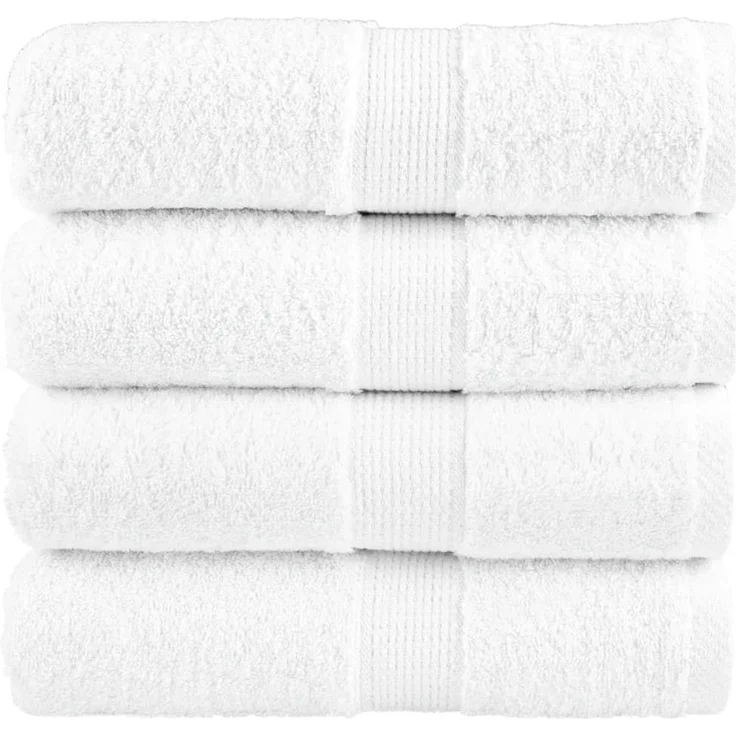 vidaXL Premium-Waschtücher SOLUND 4 Stk. Weiß 30x30 cm 600 g/m² 137117 – Bild 1