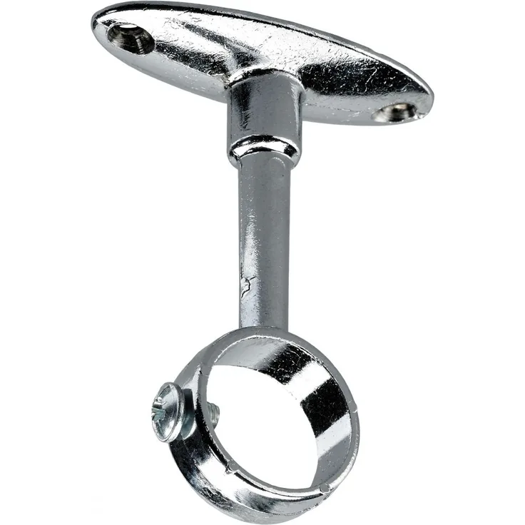 Hettich Schrankrohrmittelträger für runde Rohre Ø 20 mm, verchromt