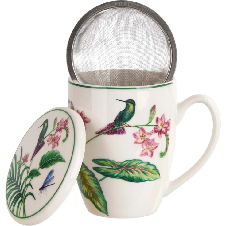 DUO Becher SOUND OF PARADISE, 360 ml, mit Teesieb und Deckel, New Bone China Porzellan – Bild 3
