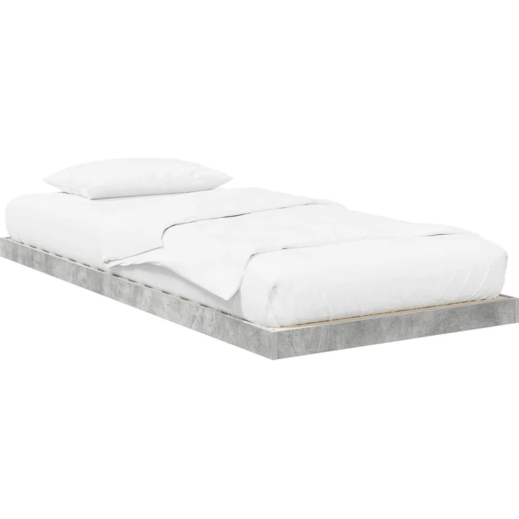 vidaXL Bodenbettrahmen, Holz Beton Grau, 76,5x200 cm – Bild 2