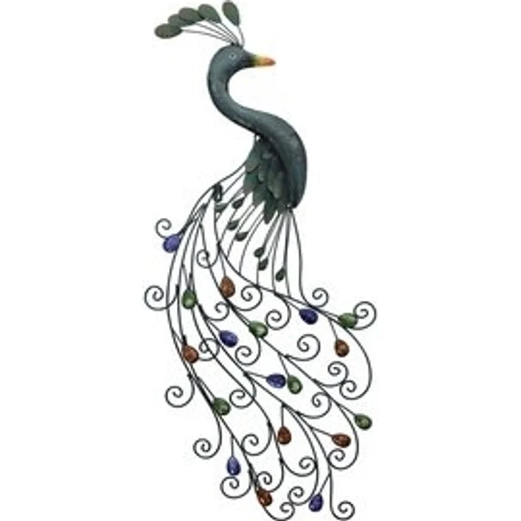 Wandhänger Pfau Hängedeko Anhänger Wohndekoration Deko – Bild 6