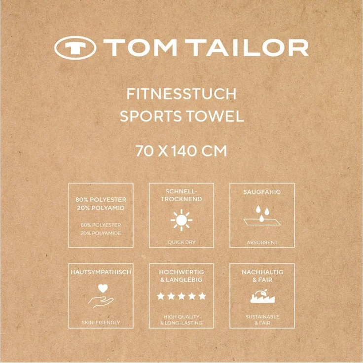 TOM TAILOR HOME Sporthandtuch Fitnesstuch COLOR BATH, Microfaser (1-St), Logo Prägung, Mikrofaser, weich, schnell trocknend – Bild 4