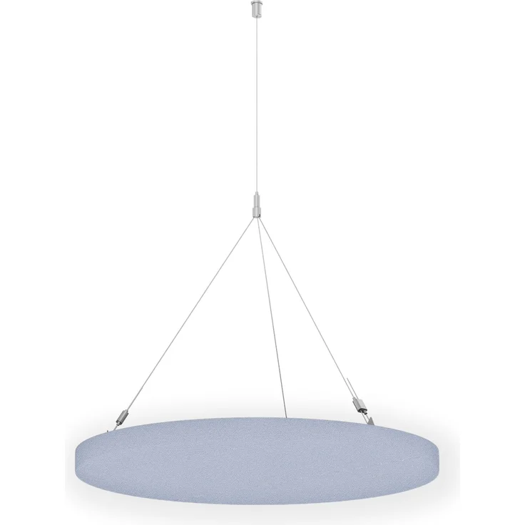 Rheinland Möbel FocusWall DAR09 – Runder Akustik-Deckenabsorber Ø 90 cm in Stofffarbe Rum inkl. Chrom-Stahlseilen - Made in Germany - Klasse A, Stoffbezug, schwer entflammbar – Bild 1