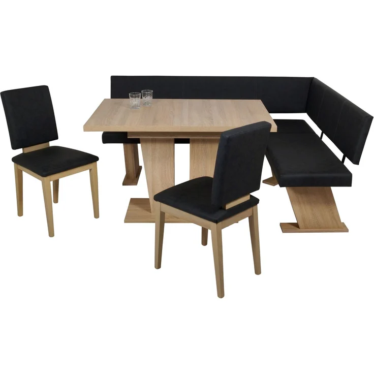 MSZ Design Eckbank Eckbankgruppe Essgruppe VERONA 181 x 150 cm Sonoma Eiche – Bild 1