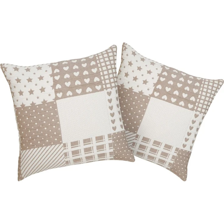 Lüttenhütt Kissenbezüge Gretje, (2 Stück), für Kinder, 50x50 cm, mit Reißverschluss, Baumwollmischung, Patchwork – Bild 5
