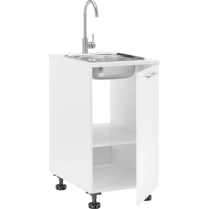 Spülenschrank >LAUNDREEZY< in weiß, Holzwerkstoff - 50x93x68cm (BxHxT) – Bild 4