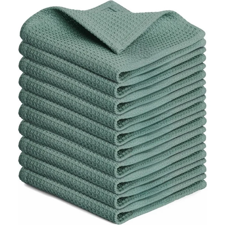 Blumtal Geschirrtuch Set 50x70 oder 30x30 cm, 100% Baumwolle, (10-tlg), Saugfähig, schnell trocknend, waschbar, 100% Baumwolle – Bild 2
