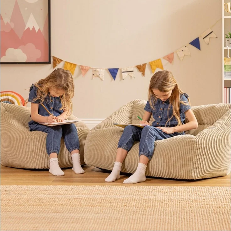 icon Sitzsack Kinder Sofa mit Sessel aus Cord, Made in Germany, für Kinderzimmer, flauschig – Bild 2