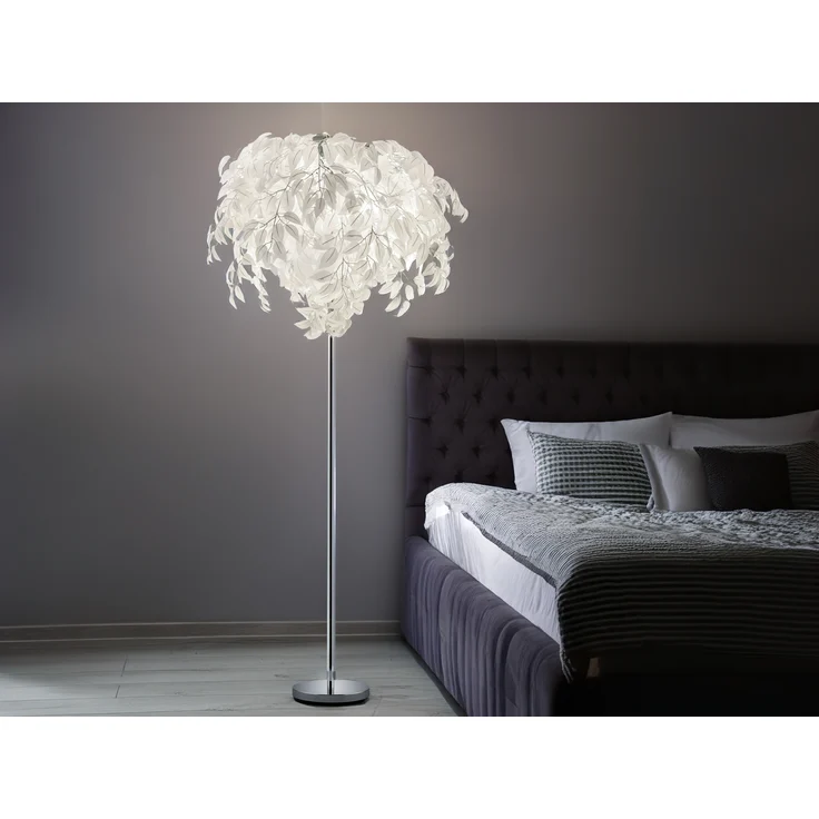 Reality Leuchten 'Leavy' Stehlampe, ohne Leuchtmittel inkl. Fußschalter, Metall / Kunststoff weiß, Höhe: 180 cm – Bild 6