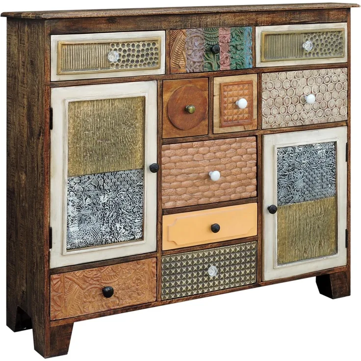 Interia Home & Living Sideboard Anrichte Kommode KALAY Braun 125x35x111 cm