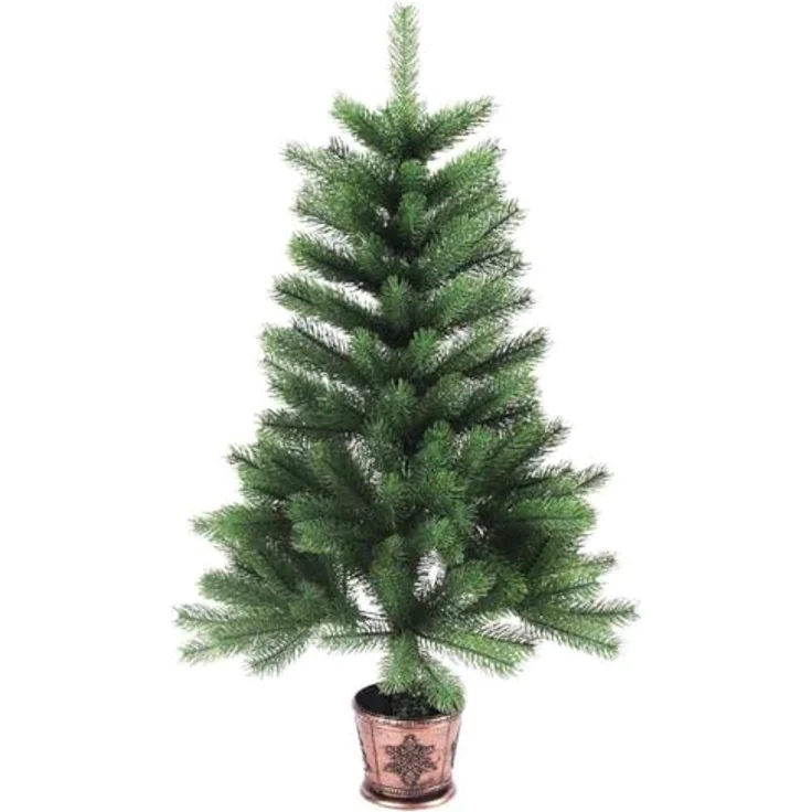 vidaXL Künstlicher Weihnachtsbaum Naturgetreue Nadeln 90 cm Grün 284327 – Bild 1