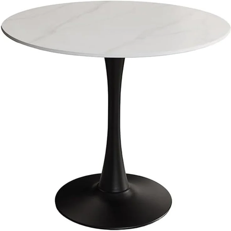 riess-ambiente Esstisch LYON 80cm weiß/schwarz - Keramik, Säulenfuß, zeitlos, kompakt, rund (Einzelartikel, 1-St), Eleganter Bistrotisch - idealer Mittelpunkt für Küche oder Wohnzimmer – Bild 9