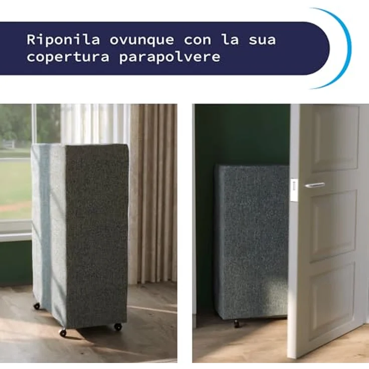 Cortassa - Klappbett mit 10 cm hoher Matratze aus Memory-Schaum, Einzel-Lattenrost mit Holzlatten 80x200 cm, platzsparendes Bett mit Rollen – Bild 10