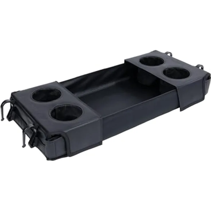 Wonderfold Flex Snack Tray für W und L Serie, Snacktablett mit umwandelbaren Getränkehaltern und anpassbaren Seitenwänden, schwarz
