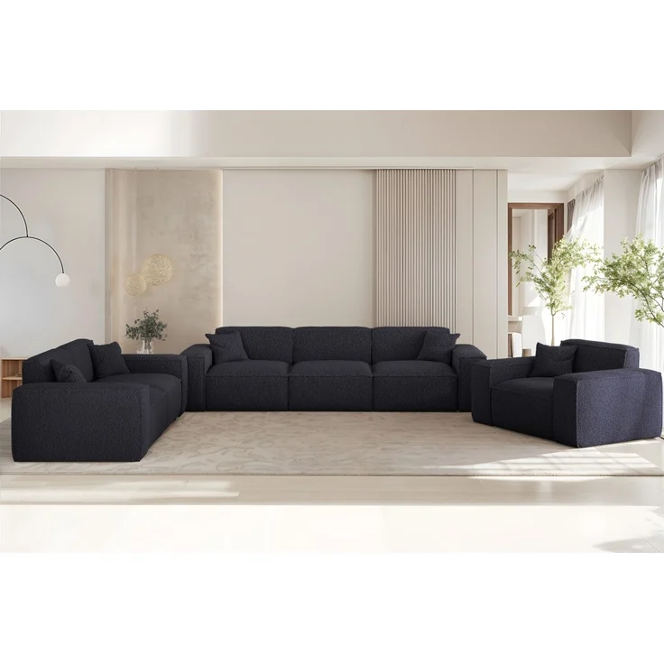 Sessel Designersessel CELES PREMIUM in Stoff Sven Dunkelblau – Bild 2