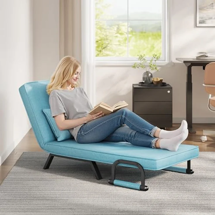 Woltu Schlafsofa, 1 Teile, Schlafsessel 3 in 1, mit Bettfunktion, Sofabett Gästebett – Bild 7