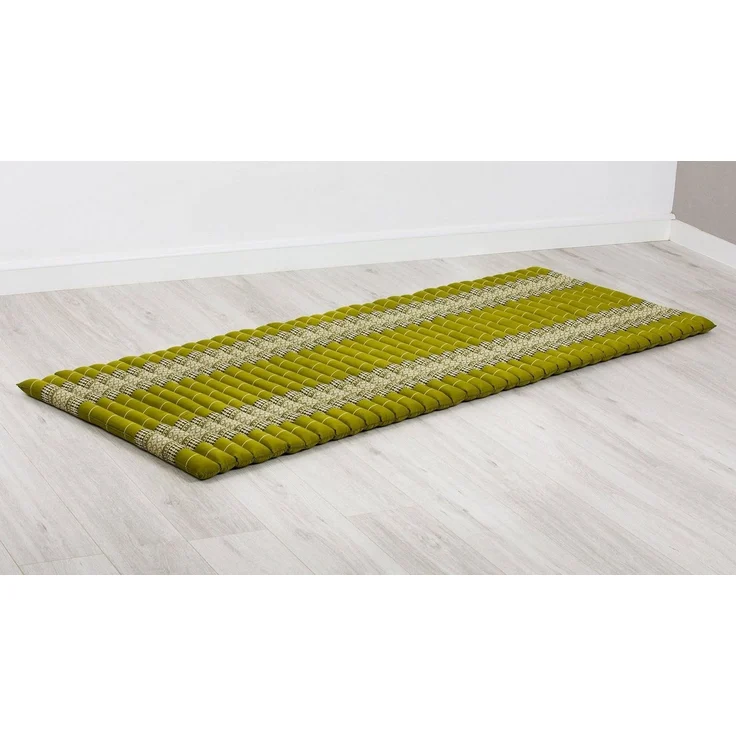 Reisebett-Matratzen Rollmatte 75 cm breit, vegan und handgefertigt, 200x75x4,5cm, livasia, 4.5 cm hoch, Kapok – Bild 3