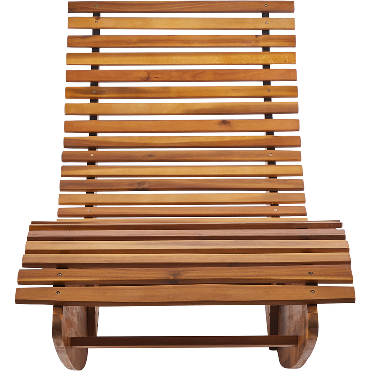 Sonnenliege mit Kissen BRESCIA PREMIUM Akazienholz Blau – Bild 5