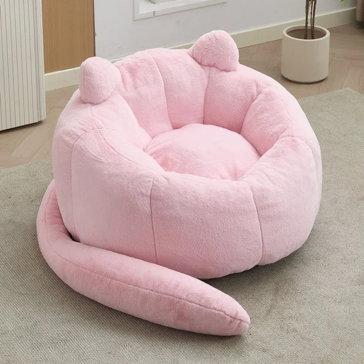 ANYSUN Sitzsack Großer Sitzsack für Erwachsene, Katzenförmiges Sofa (Lesesessel mit langem Tai Erwachsene Beanbag Sofa), Kompakt-Sofa,Geeignet für Wohnzimmer, Schlafzimmer, Esszimmer.