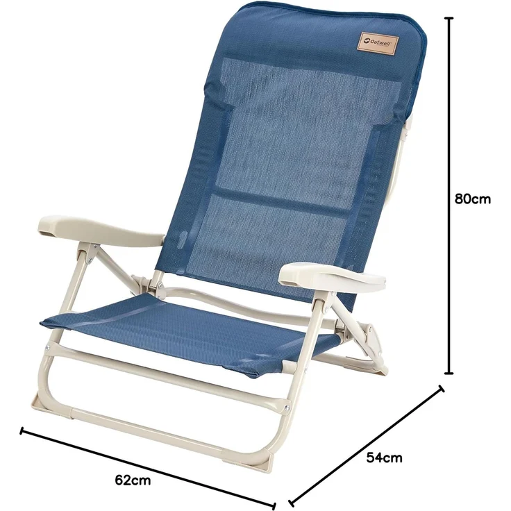 Outwell Klappbarer Strandstuhl Seaford Ozeanblau 441817 – Bild 2