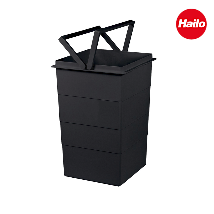 Hailo Inneneimer 1225979 tiefschwarz 15 L 226 x 233 x 350 mm – Bild 3