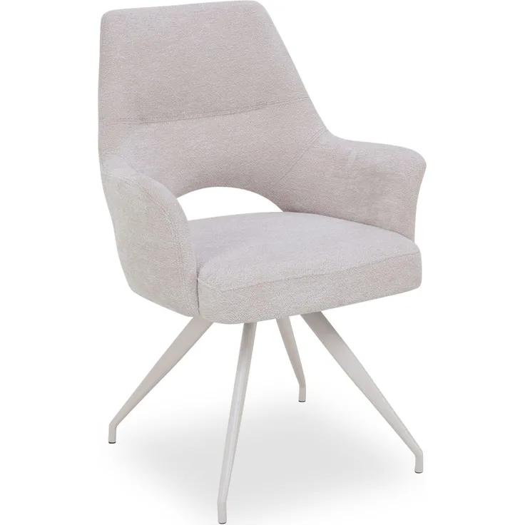 Polsterstuhl SANSIBAR EGERSUND LBH 61x62x89 cm weiß Esszimmerstuhl Freischwinger Schwingstuhl