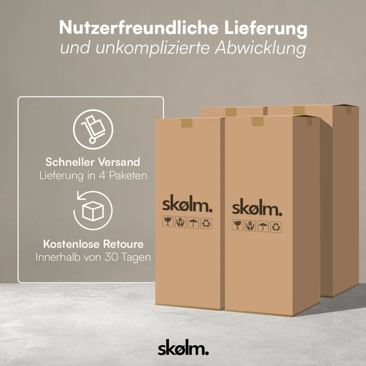 skølm 'Freki' Cloud Sofa 3 Sitzer mit Hocker, Vollschaumcouch mit Federkern und Vakuum-Kompression, kein Aufbau erforderlich, mit 3 Kissen, Cord grau – Bild 10